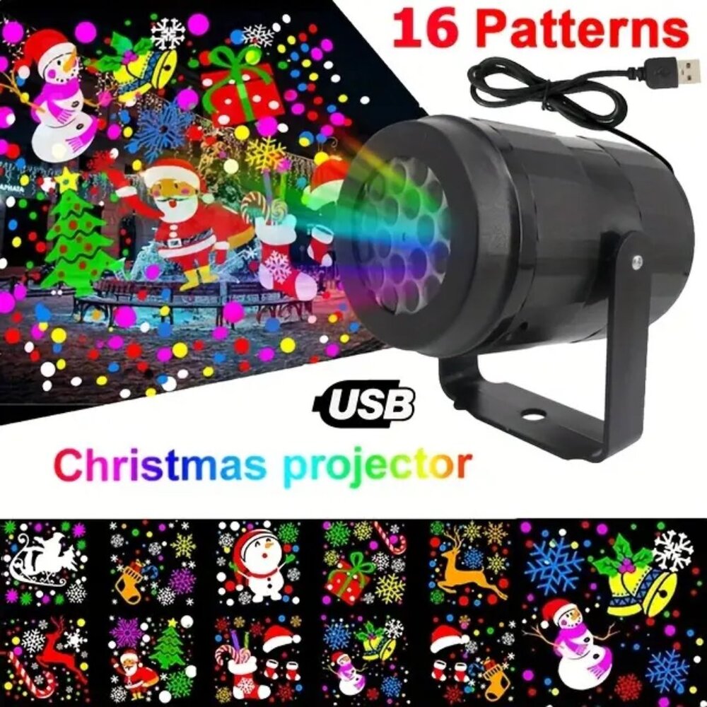 Christmas Projector Lights 16 Patterns LED Laser Projection Landscape In/Outdoor